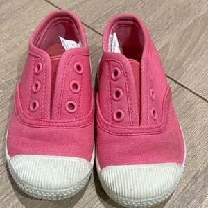 Size 7 Pink Kids Canvas Sneakers